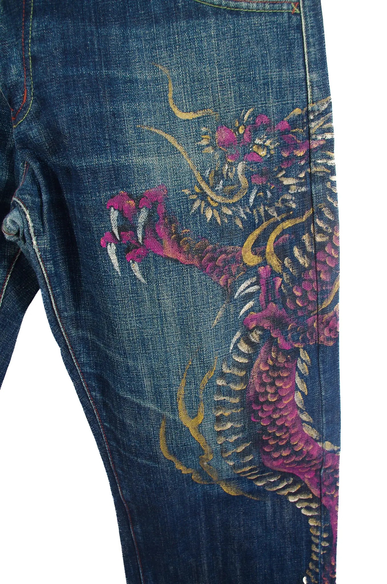 Jean japonais KYODEN INC – Dragon peint à la main