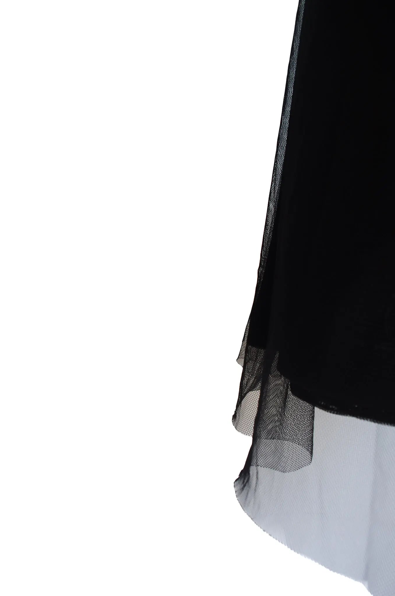 Jupe Asymétrique en Tulle Noir – noir kei ninomiya AD2015