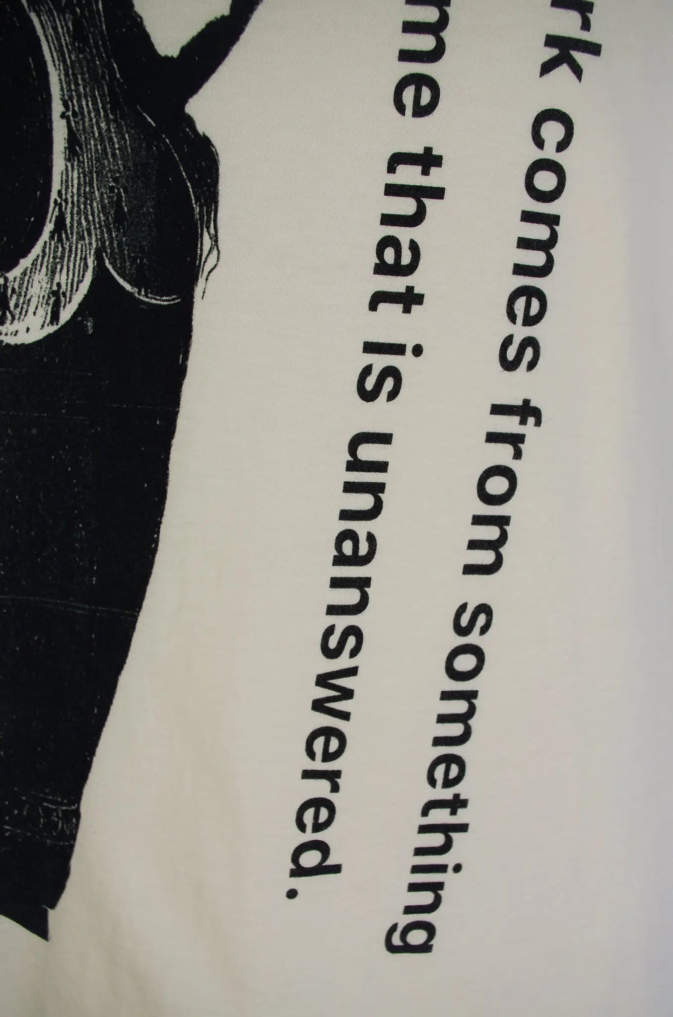 T-shirt long blanc Yohji Yamamoto  – “My work comes from something…”
