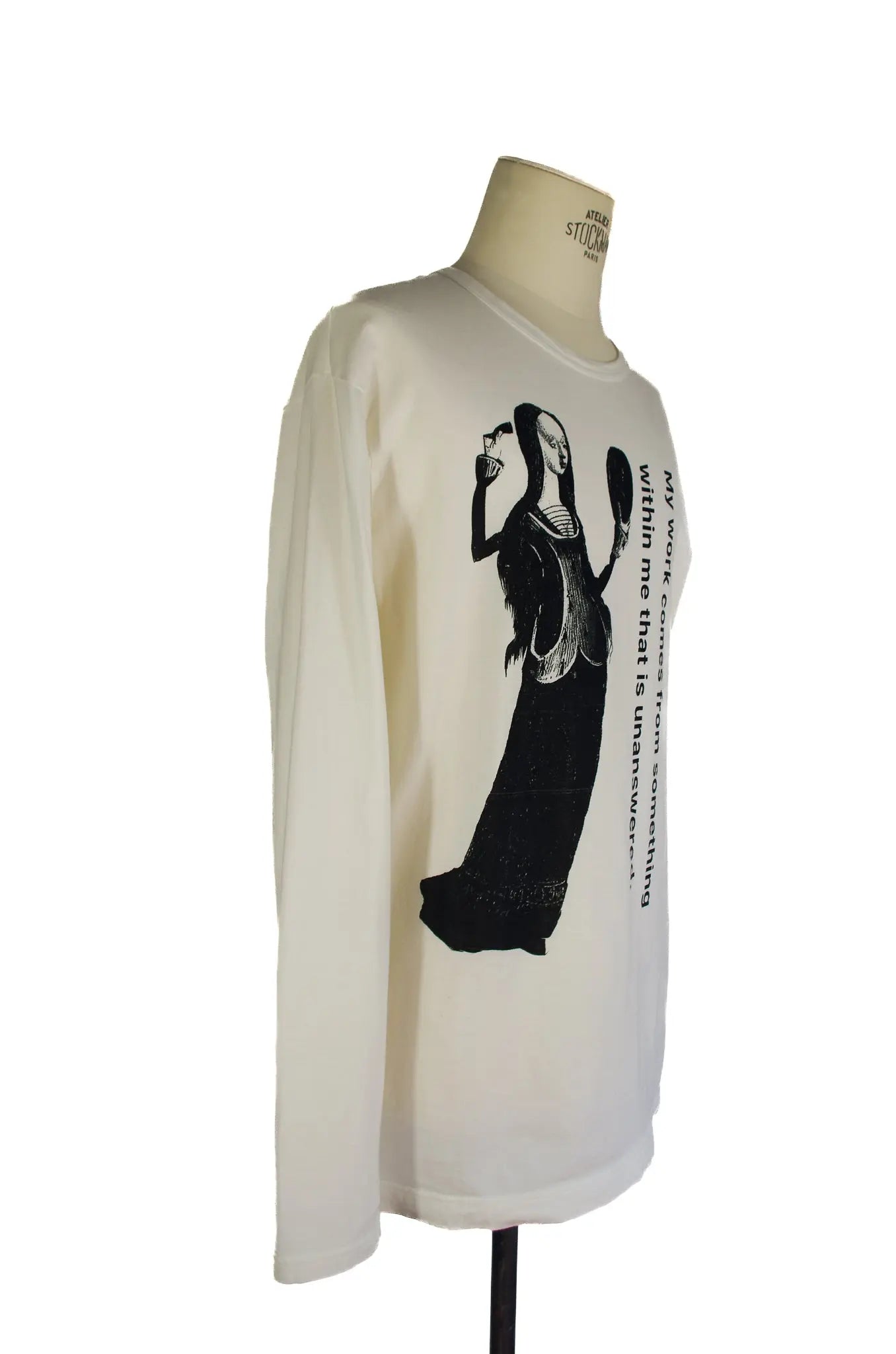 T-shirt long blanc Yohji Yamamoto  – “My work comes from something…”