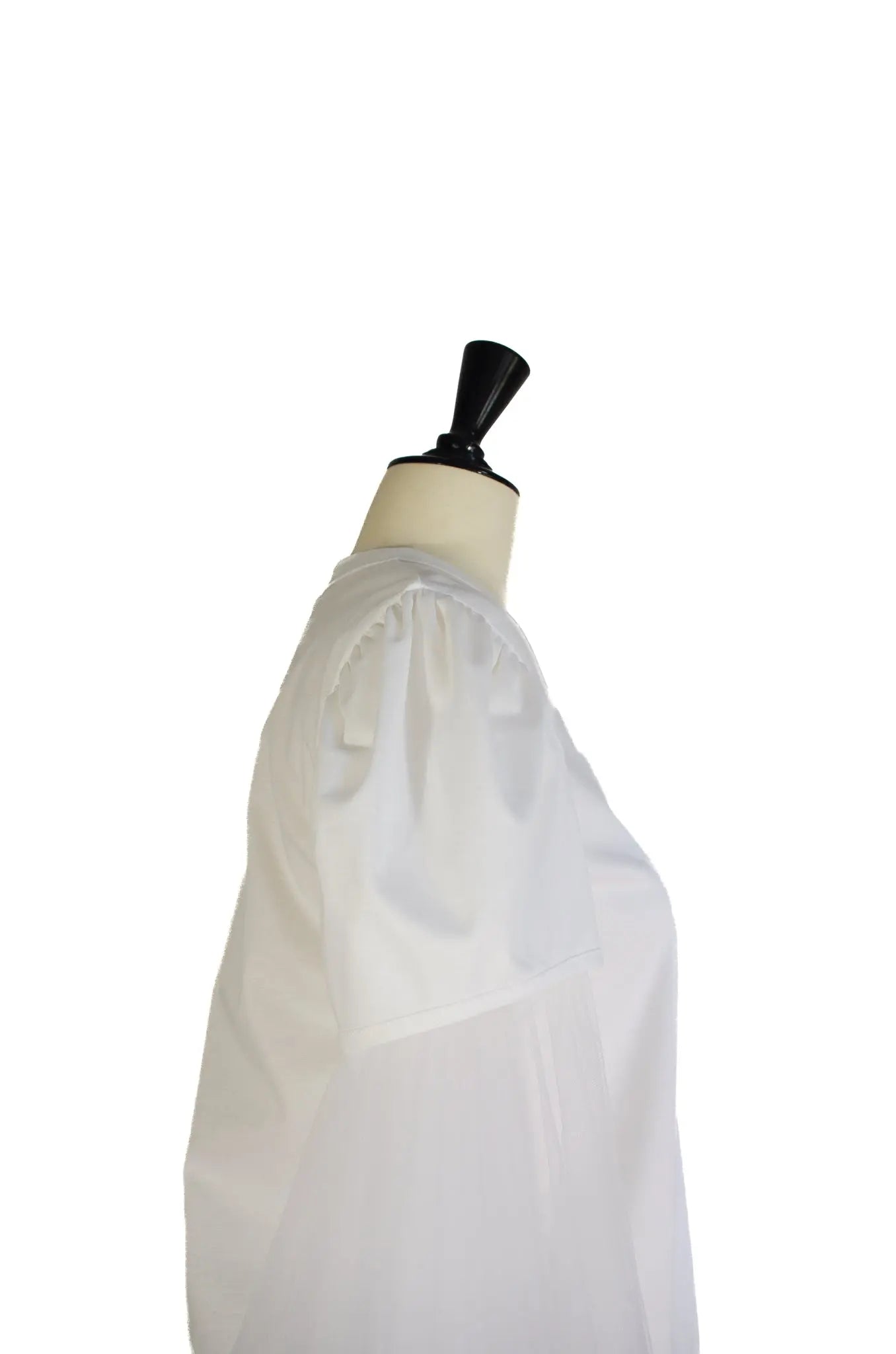 Top Blanc Neuf à Manches Volumineuses en Tulle – noir kei ninomiya (Made in Japan, AD2023)