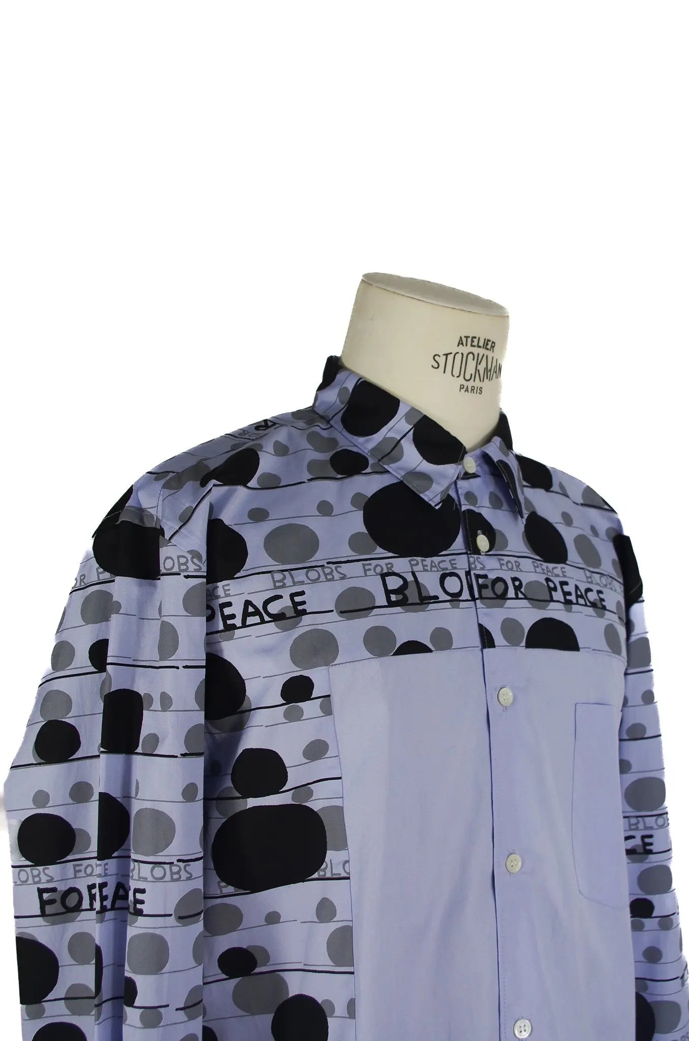 Chemise à imprimé “Peace” – COMME des GARÇONS HOMME DEUX x David Shrigley (AD2021) 