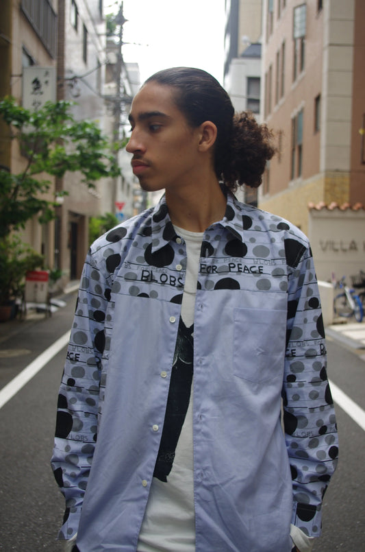 Chemise à imprimé “Peace” – COMME des GARÇONS HOMME DEUX x David Shrigley (AD2021) 