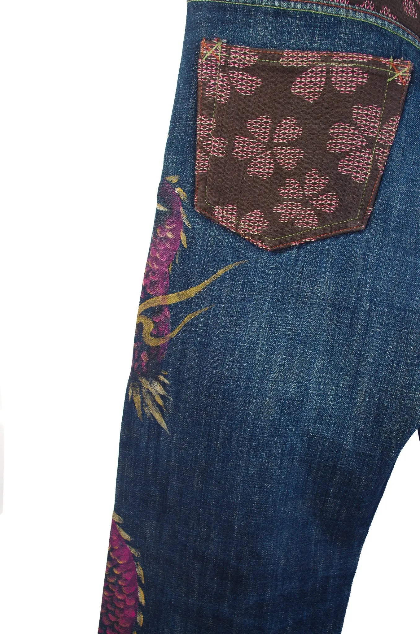 Jean japonais KYODEN INC – Dragon peint à la main 