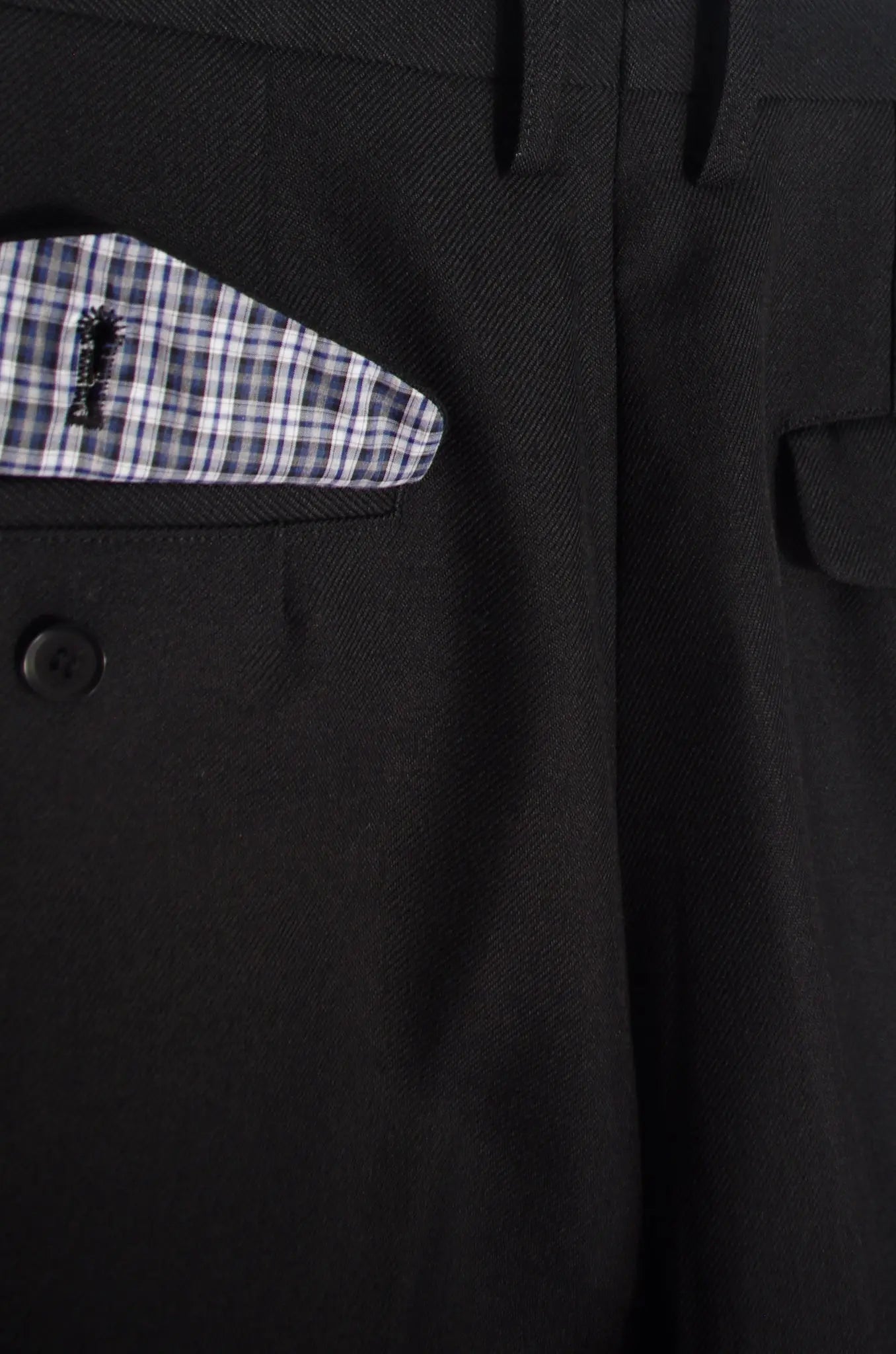 Pantalon Tailleur Drapé à Poches Boutonnées – JUNYA WATANABE MAN - COMME des GARÇONS AD2021 