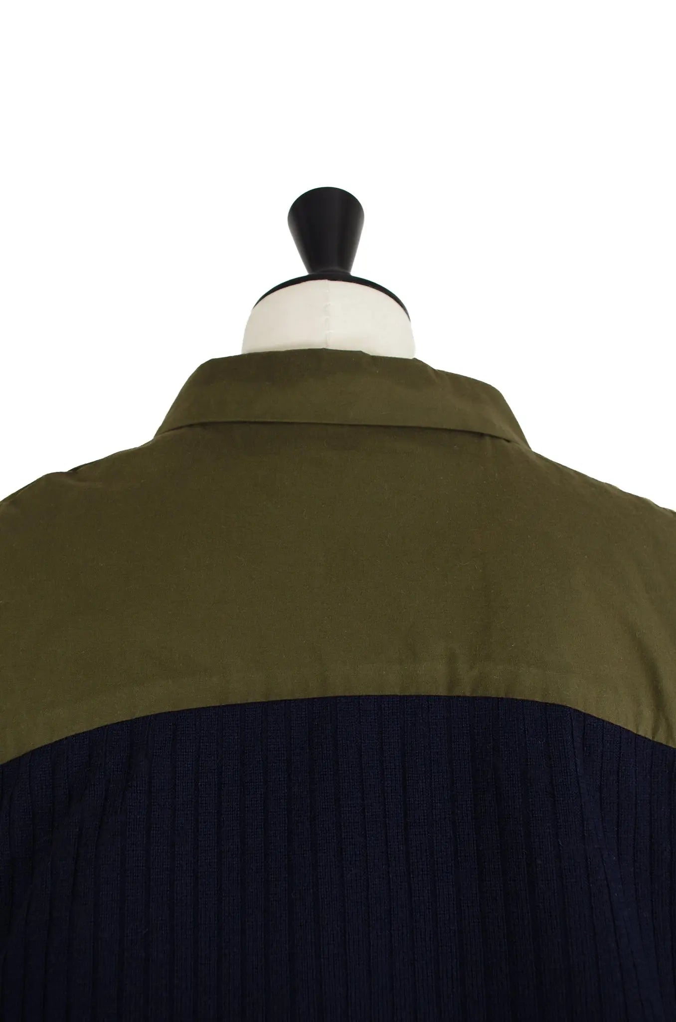 Robe Longue Kaki & Marine en Coton et Laine – RUMCHE (Made in Japan) 