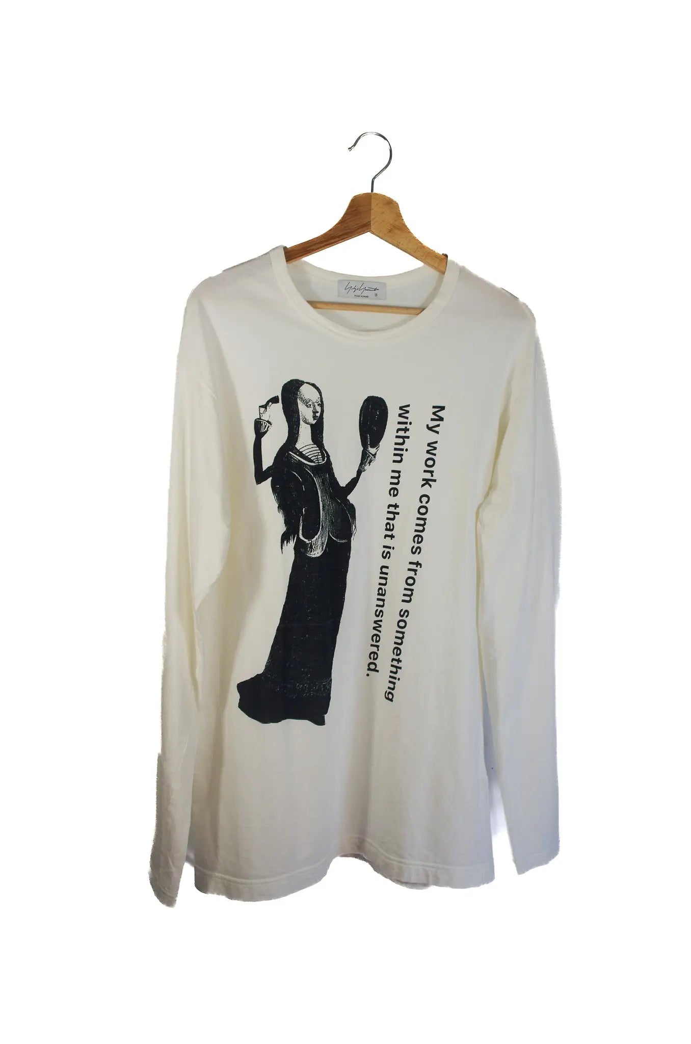 T-shirt long blanc Yohji Yamamoto  – “My work comes from something…” 