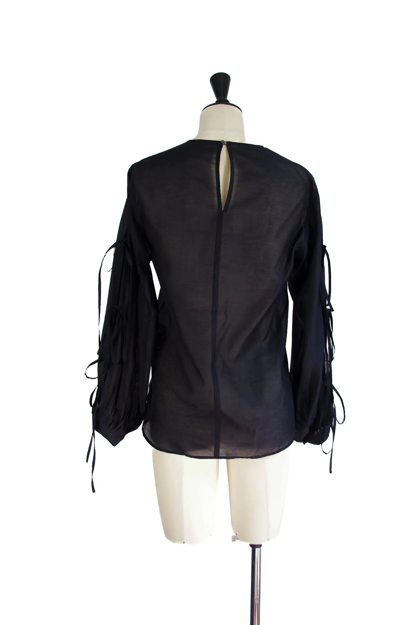 Top Bleu Marine à Manches Nouées – ESTNATION (Made in Japan) 