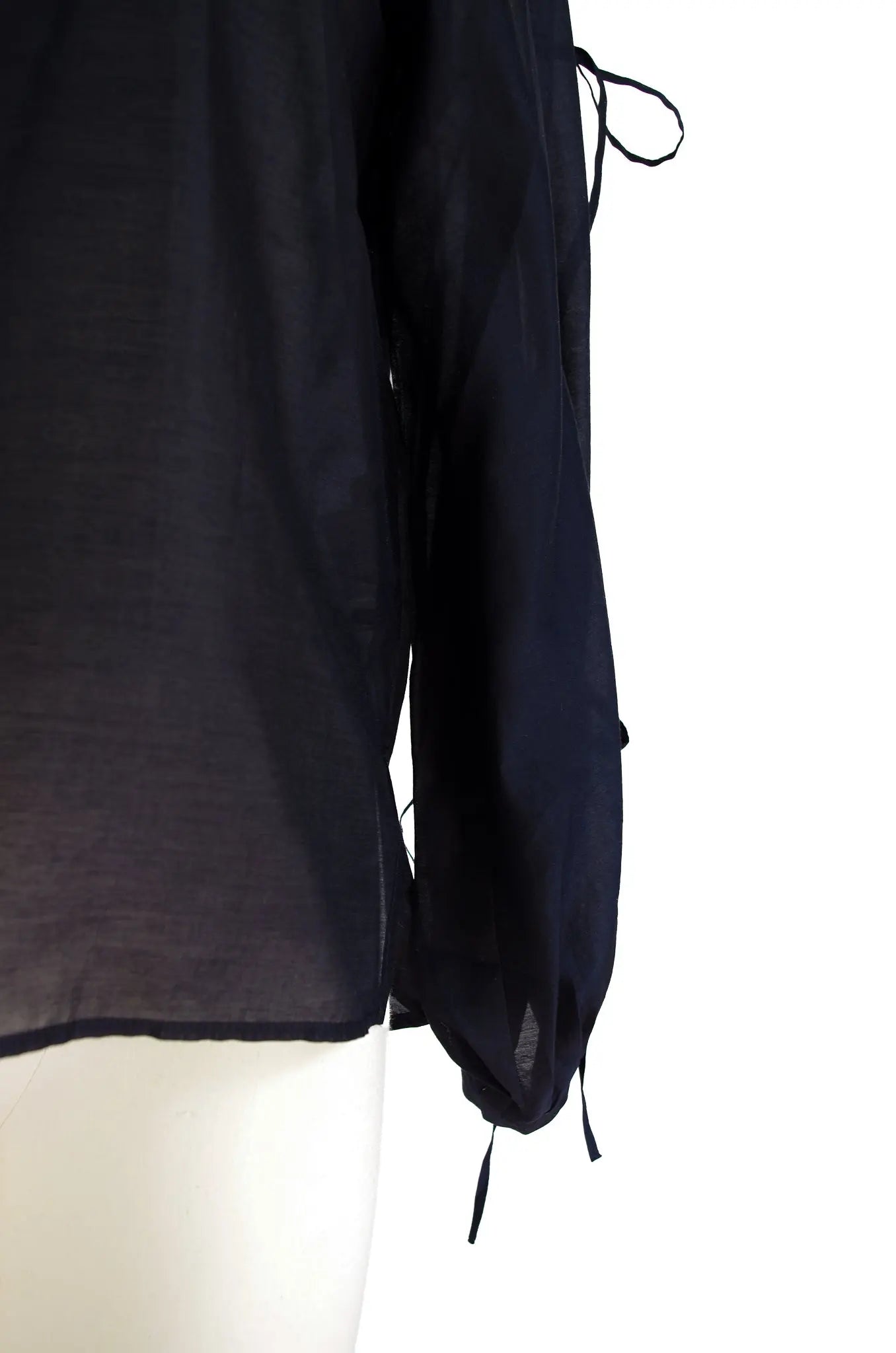 Top Bleu Marine à Manches Nouées – ESTNATION (Made in Japan) 