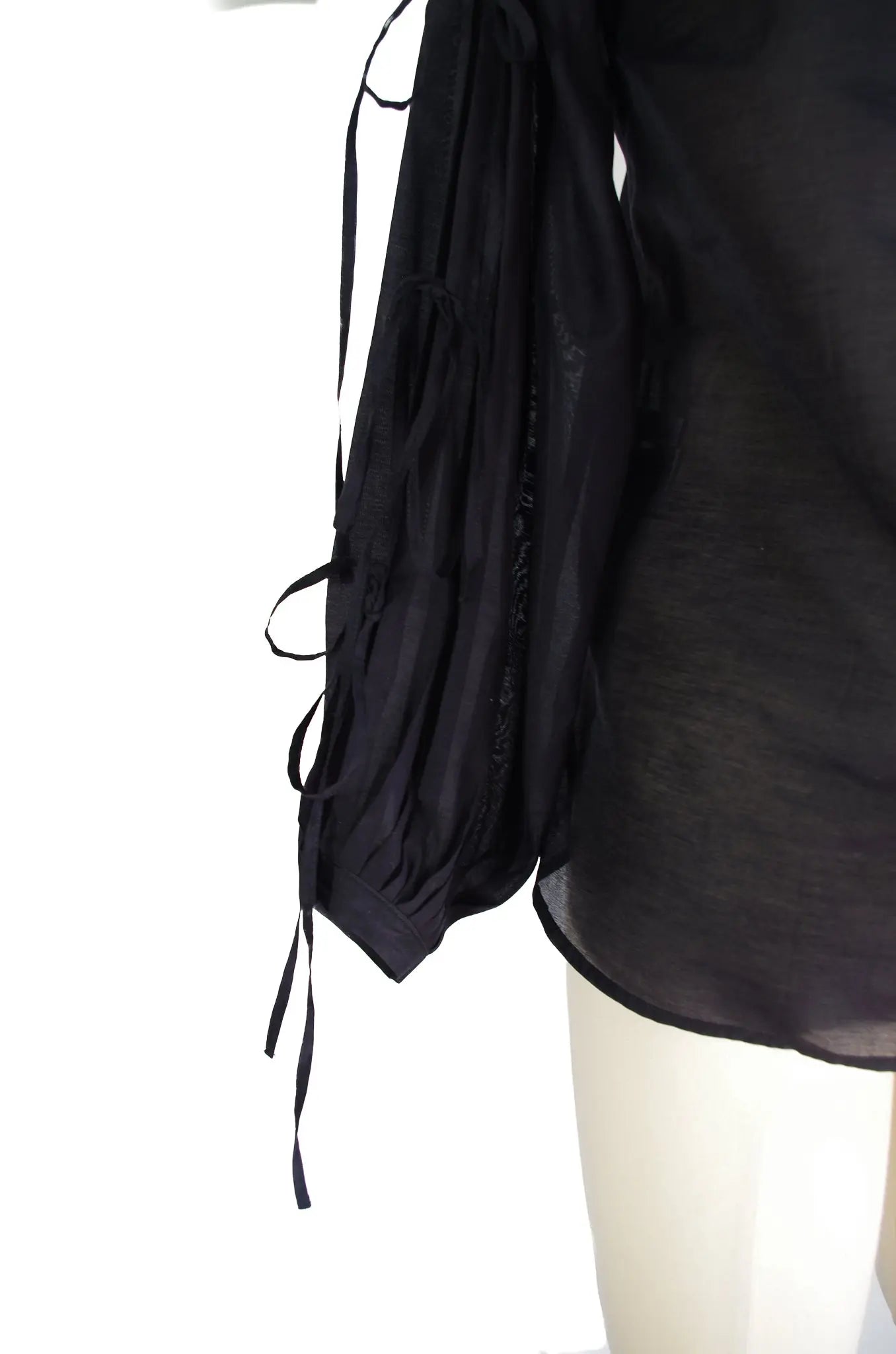 Top Bleu Marine à Manches Nouées – ESTNATION (Made in Japan) 