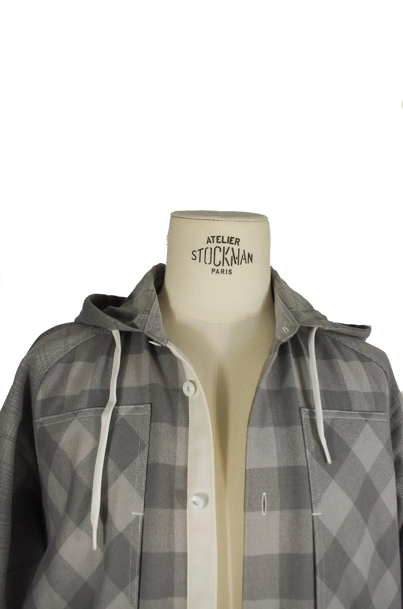 Veste à capuche oversize à carreaux – GANRYU COMME des GARÇONS – AD2014 