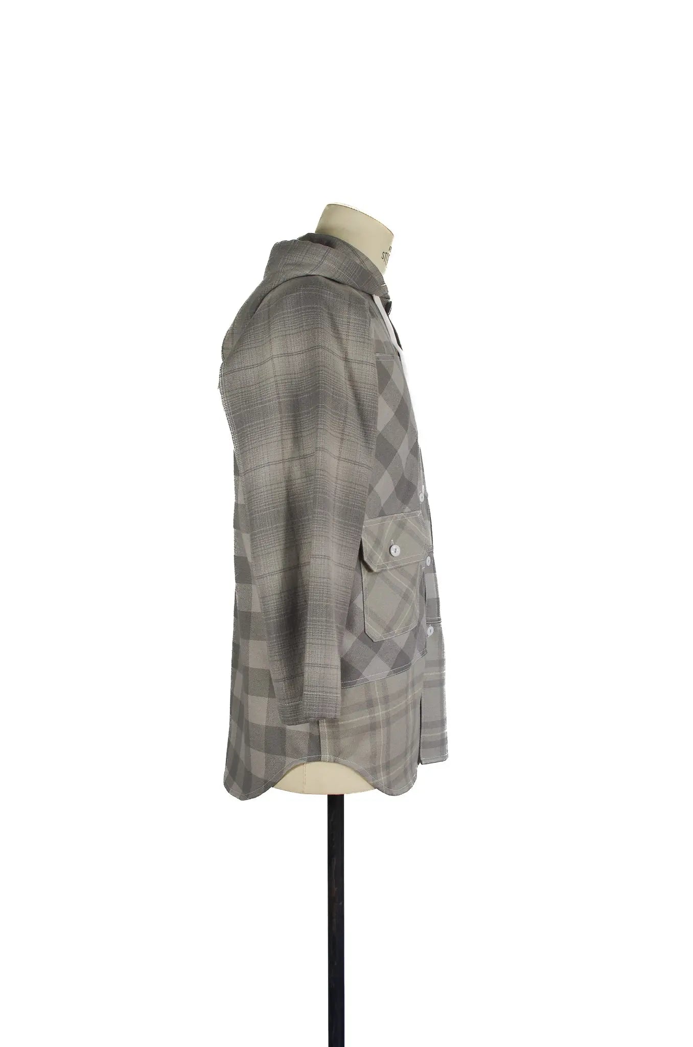 Veste à capuche oversize à carreaux – GANRYU COMME des GARÇONS – AD2014 